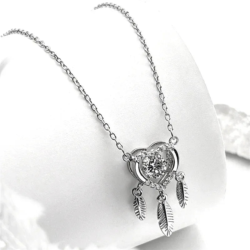Collana acchiappasogni a cuore in argento