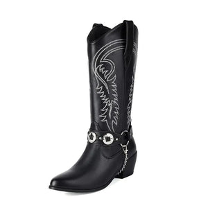 Äkta cowboy boots dam Svart / 35