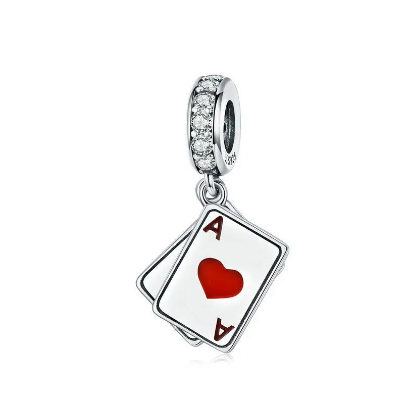 Ciondolo in Argento Carte da Gioco