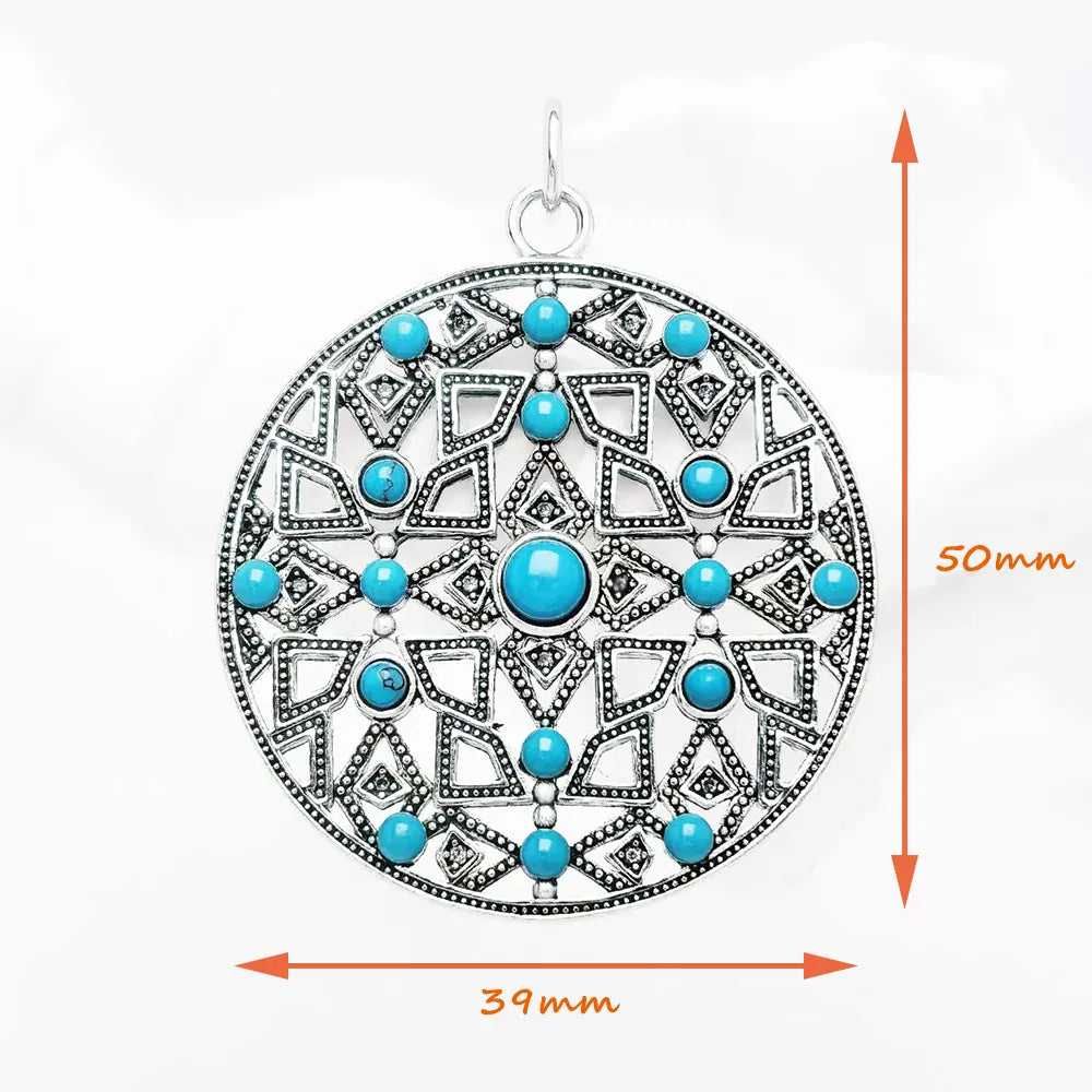 Ciondolo rotondo in argento sterling