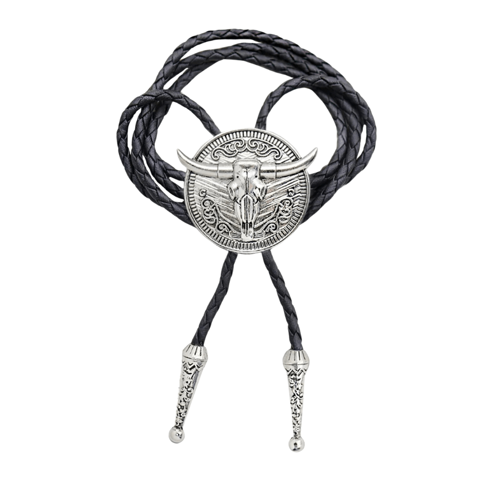 Bolo tie med tjurhuvud i silver Silver