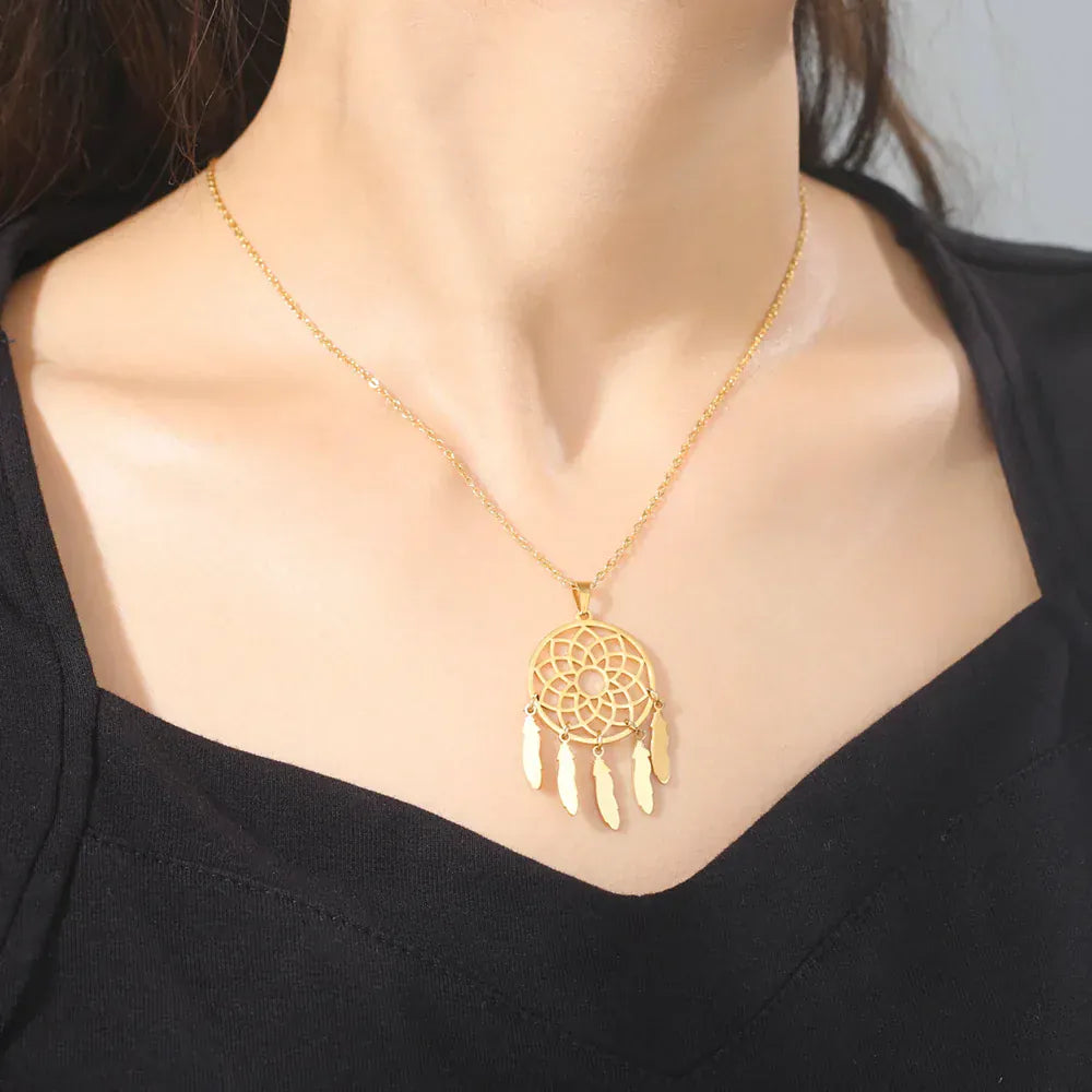 Collana acchiappasogni in acciaio inossidabile