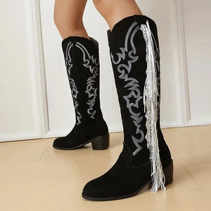 Cowboy boots med fransar