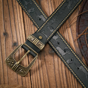 Cowboybälte Antik Mässingsspänne