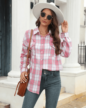 Cowgirl rutig flanellskjorta
