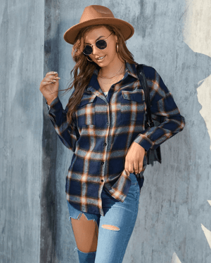 Cowgirl rutig flanellskjorta