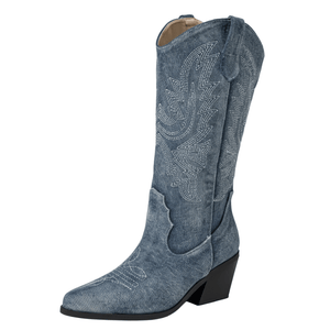 Denim cowboyboots dam