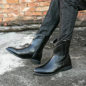 Låga cowboy boots herr