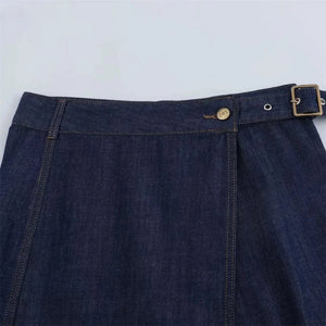 Lång Omlottkjol i Jeans