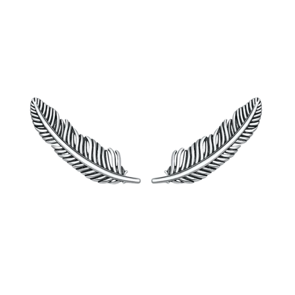 Orecchini Piuma Argento 925
