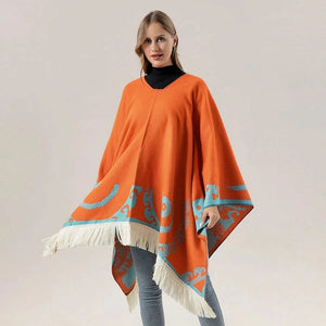 Poncho jacka dam Orange / One Size