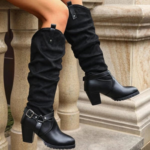Slouch western boots