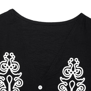 Svart sommarblus i Y2K-stil
