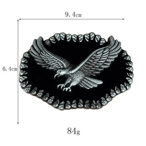 Bältespänne örn dödskallar svart biker
