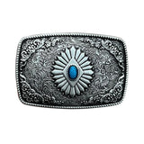 Bältesspänne celtisk stam western stil turkos sten Antik silver