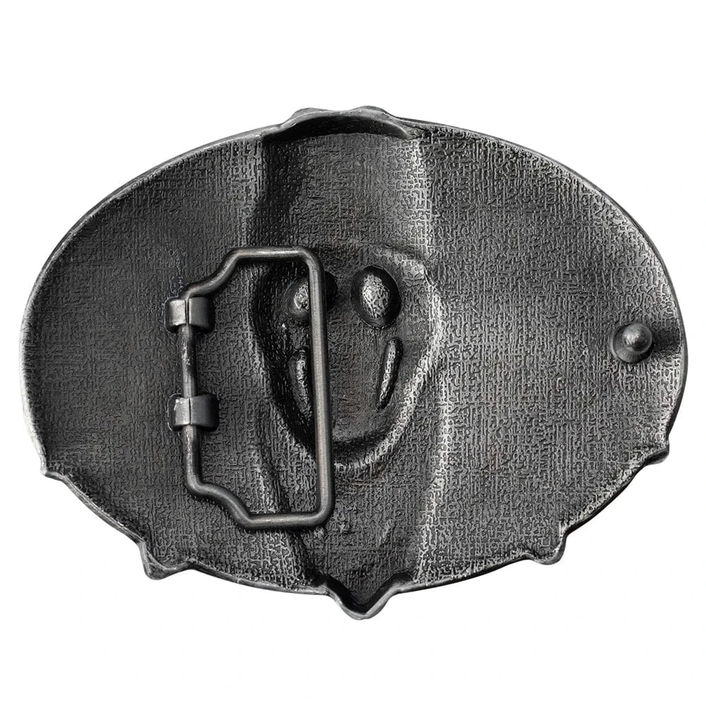 Bältesspänne cowboy dödskalle korsade gevär western stil