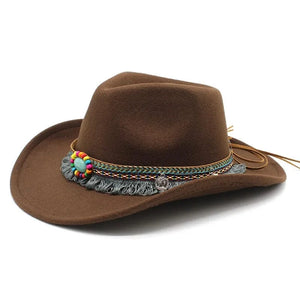 Bohemisk filt cowboyhatt