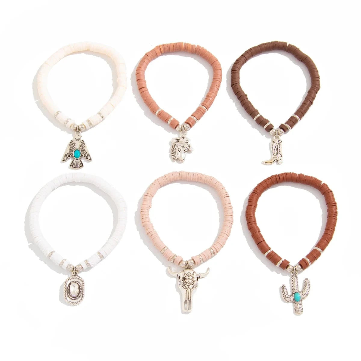 Boho Armband med Western Berlocker