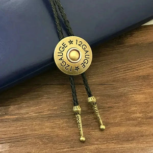 Bolo tie i rund metall med 12 Gauge-design
