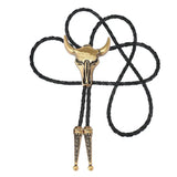 Bolo tie med tjurskalle i antik mässing Mässing