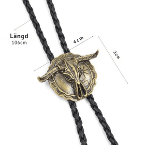 Bolo tie med tjurskalle i vintagestil