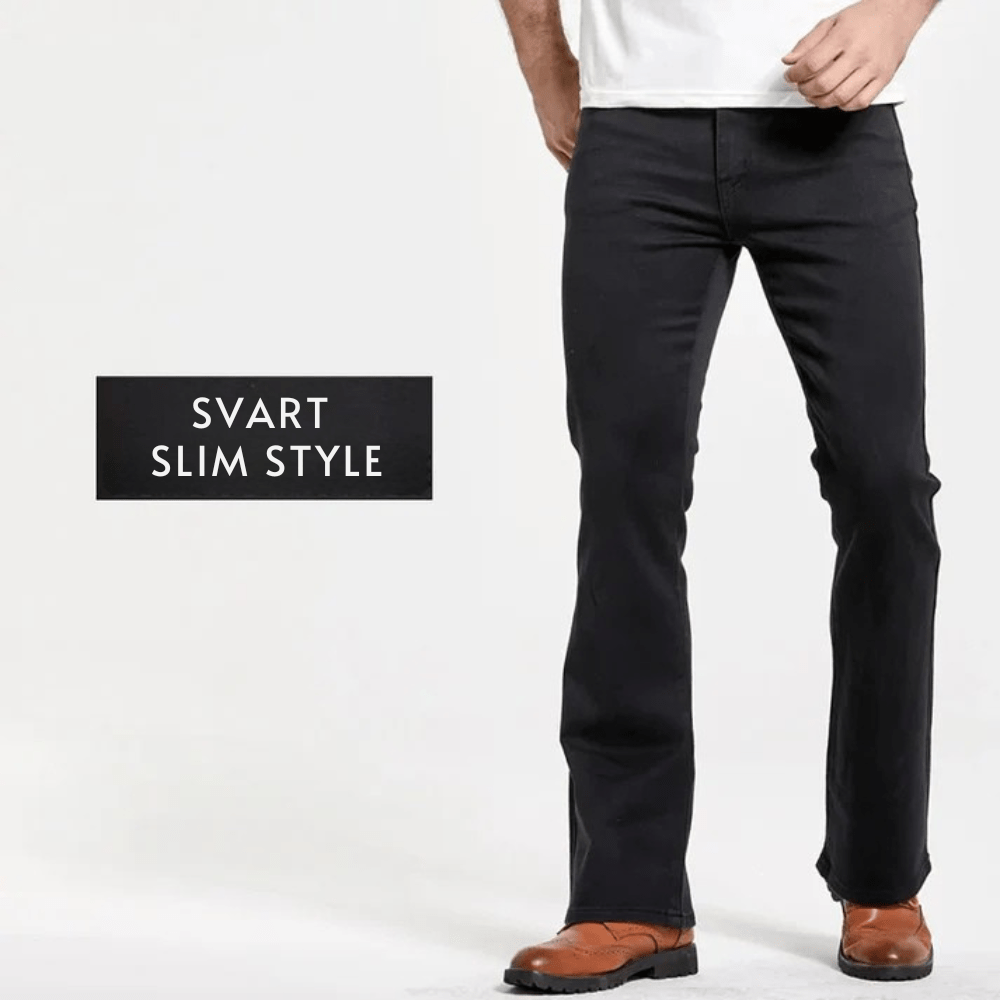 Bootcut jeans herr Stretch Svart / 27