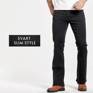 Bootcut jeans herr Stretch Svart / 27