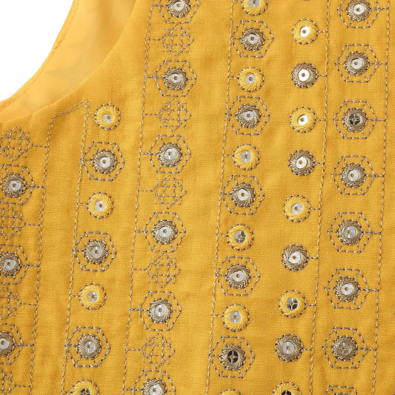 Broderad Väst Dam med Paljetter