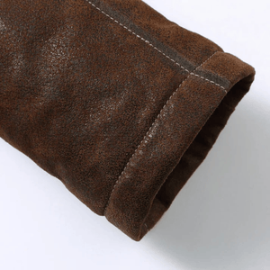 Brun vintage läder jacka herr