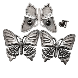 Concho i antiksilver fjärilsformad Antiksilver
