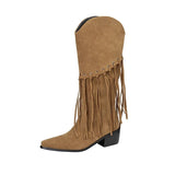 Höga Frans Cowboyboots i Mocka Beige / 35