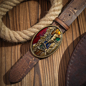 Cowboybälte färgstark westernspänne