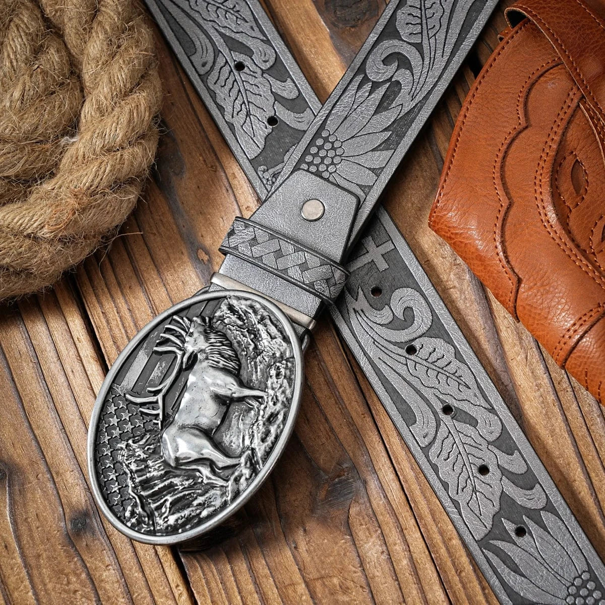 Cowboybälte hjortspänne