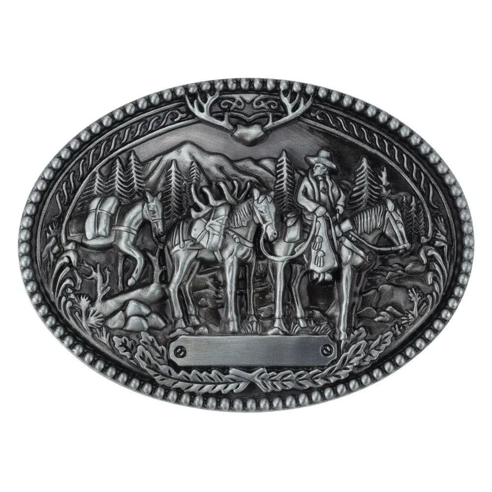 Cowboybälte i läder westernspänne
