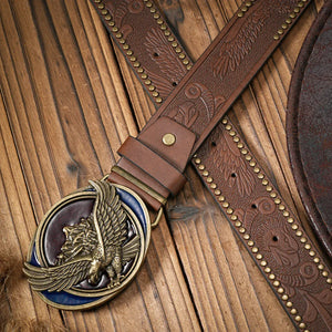 Cowboybälte med majestätiskt örnspänne