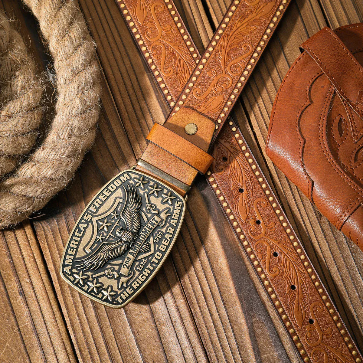 Cowboybälte med örnmotiv "America’s Freedom"