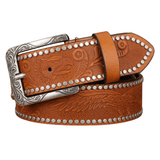 Cowboybälte med präglad örn Brun / 120cm