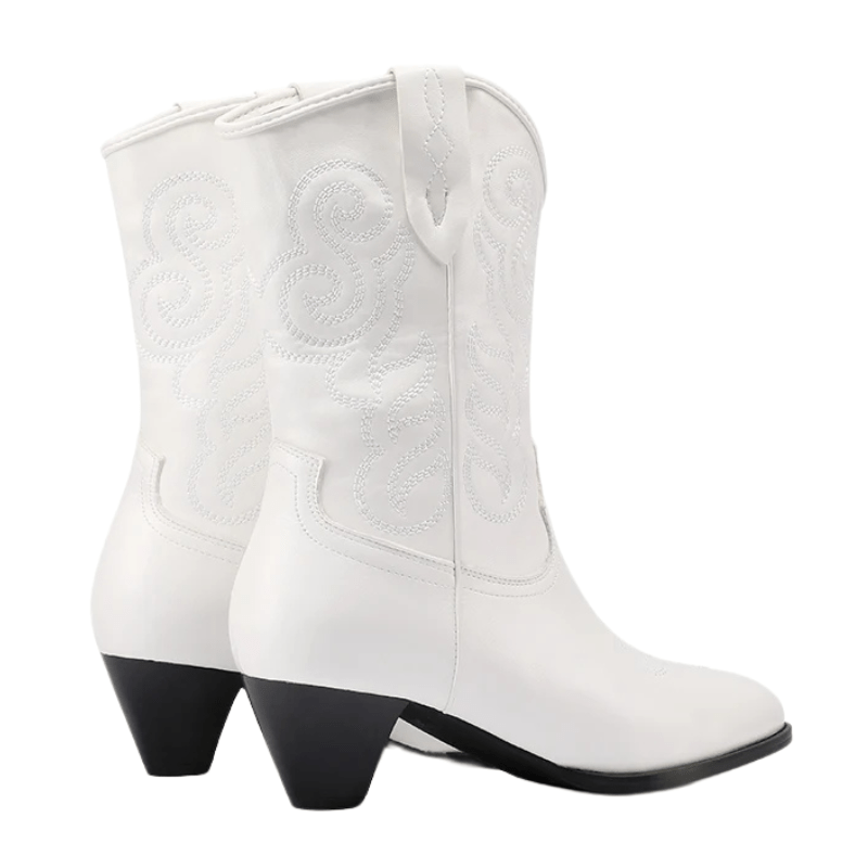 Cowboyboots med klassisk broderad westernlook