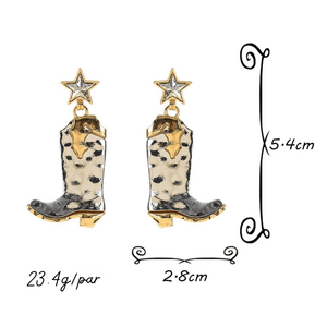 Cowboyboots örhängen Guld och silver