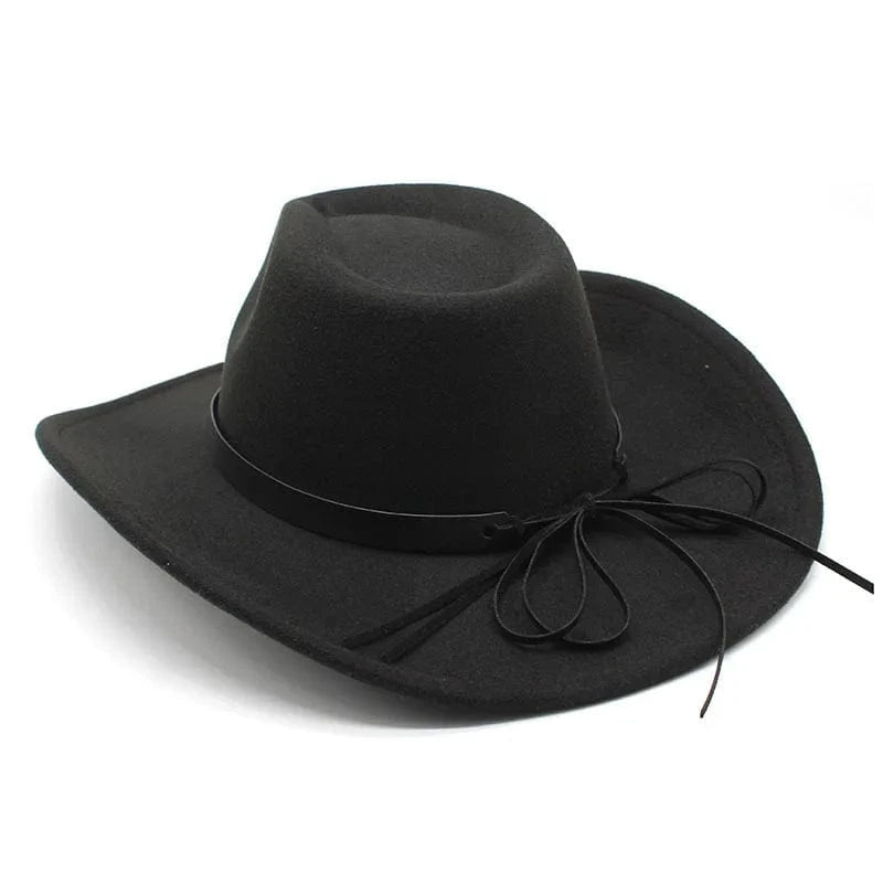 Cowboyhatt i filt med stjärnband