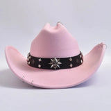 Cowboyhatt med dödskalle Rosa / One Size