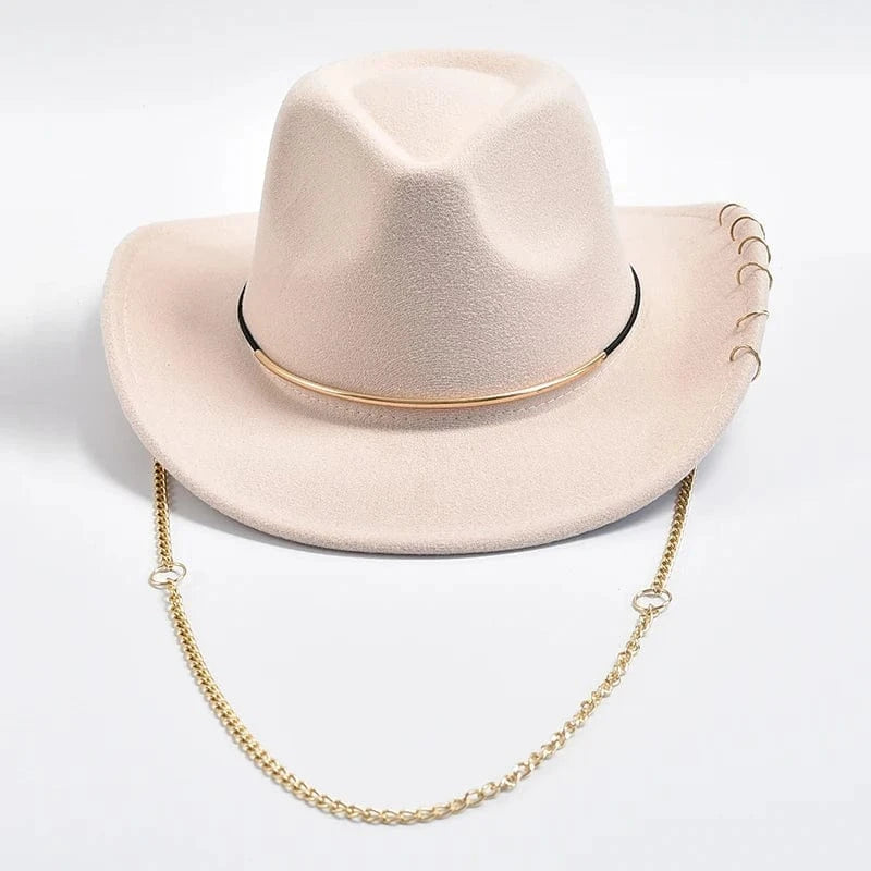 Cowboyhatt med Metallkedja