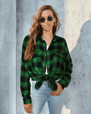 Cowgirl rutig flanellskjorta