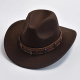 Elegant westernhatt för vuxna Mörkbrun / One Size