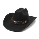 Filt Cowboyhatt Herr Svart / 57-59cm