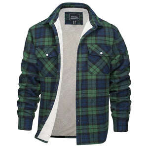 Flanellskjorta jacka herr Grön / CN M (US S)