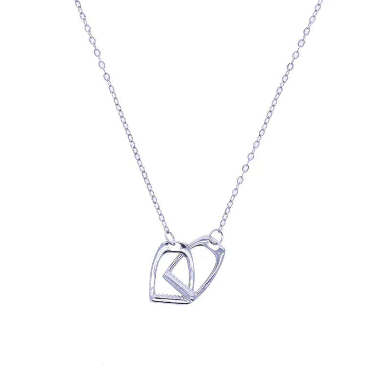 High Quality 925 Sterling Silver Fashion Horseshoe Horse Pendant Jewelry Gold Color Horse Lover U Dangle Necklace Bracelet Sets MN12-P