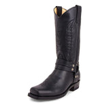 Höga Cowboy Biker Boots för Herr Svart / 39.5
