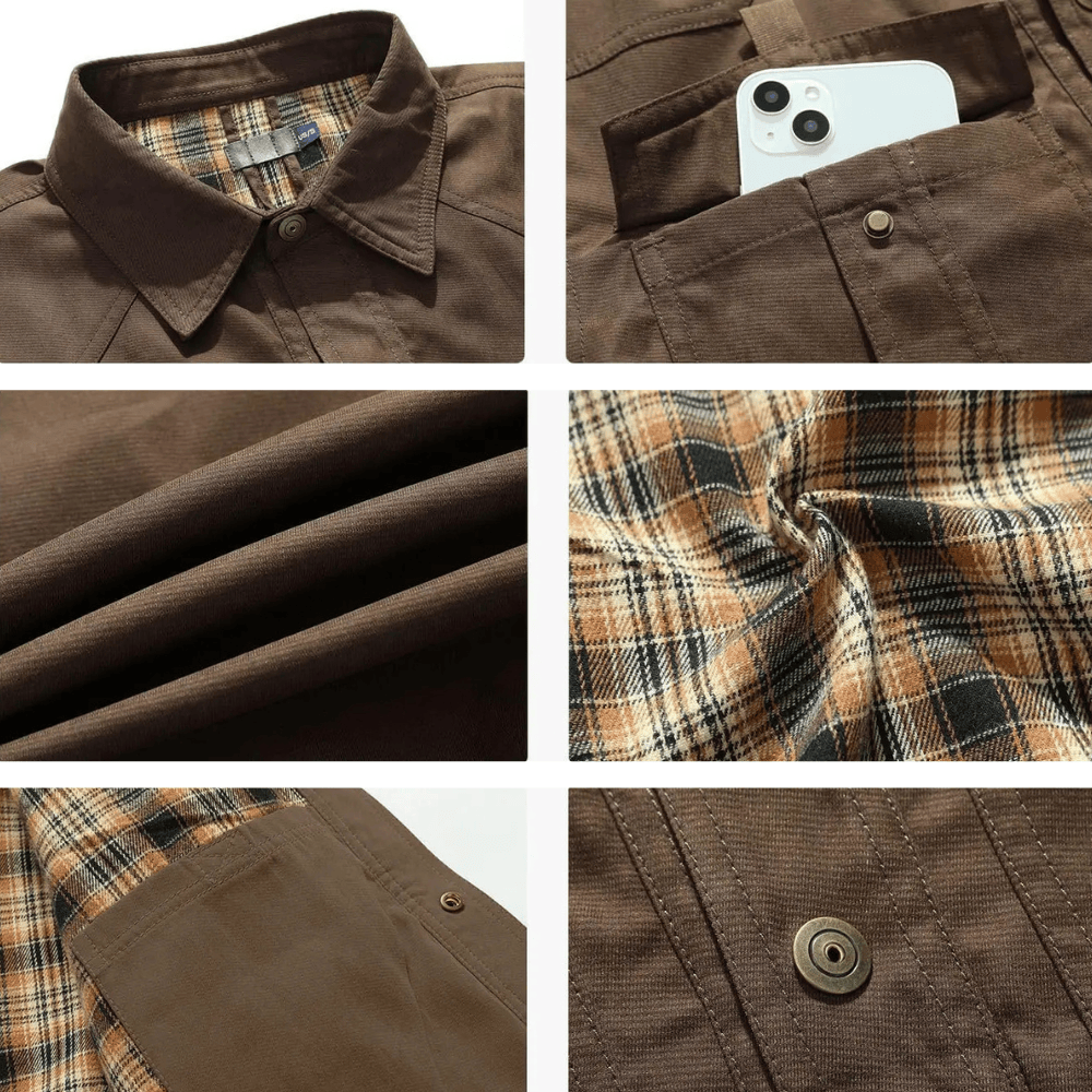 Fodrad Jacka Skjorta
