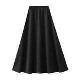 Kjol a linje midi Svart / One Size